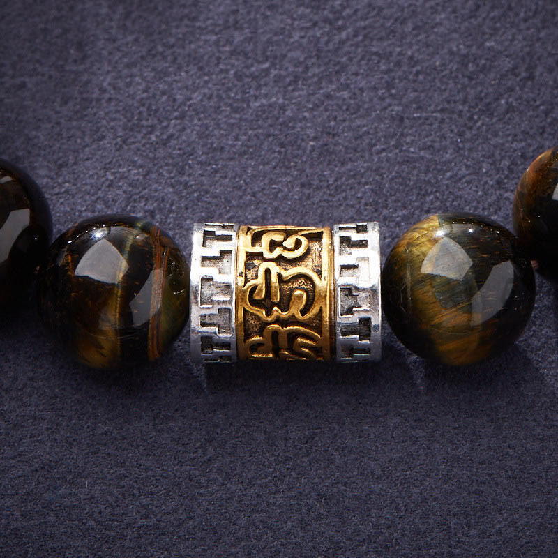 KarmaRipple's Tiger Eye Six True Words Courage Bracelet p4
