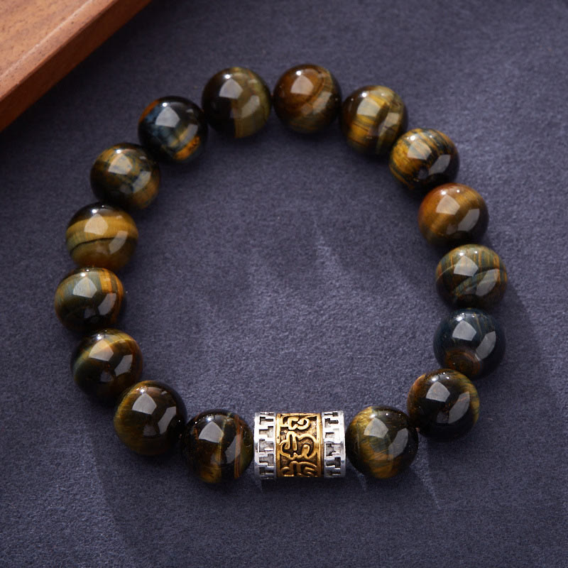 KarmaRipple's Tiger Eye Six True Words Courage Bracelet p7