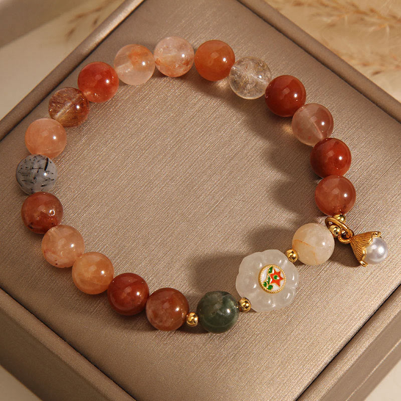 KarmaRipple's Authentic Fu Lu Shou Gemstone Hetian Ivory Jade Pearl Fortune Bracelet p5