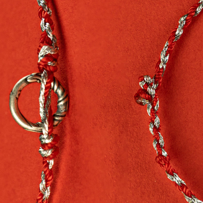 KarmaRipple's 925 Sterling Silver Peace Buckle Fortune String Bracelet p4