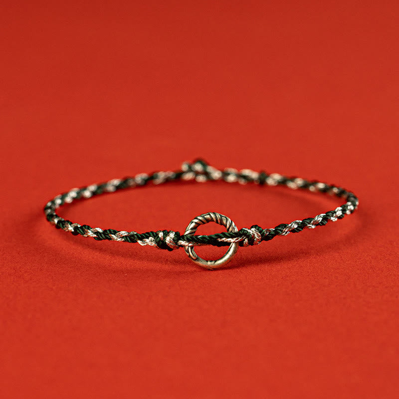 KarmaRipple's 925 Sterling Silver Peace Buckle Fortune String Bracelet p31