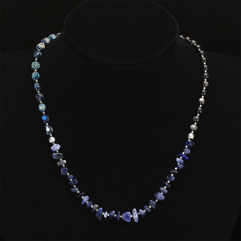 KarmaRipple's Emperor Stone Sodalite Gold Sheen Obsidian Balance Triple Wrap Bracelet p11