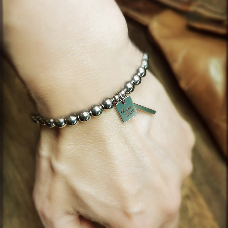 KarmaRipple's Titanium Steel Good Fortune Balance Bracelet p13