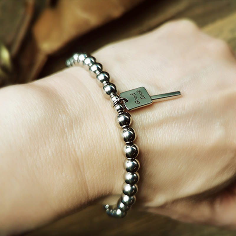 KarmaRipple's Titanium Steel Good Fortune Balance Bracelet p11