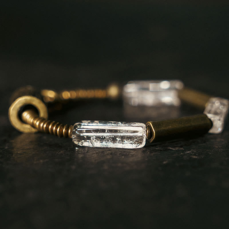 KarmaRipple's Bronze Square Ivory Gemstone Fortune Bracelet p10