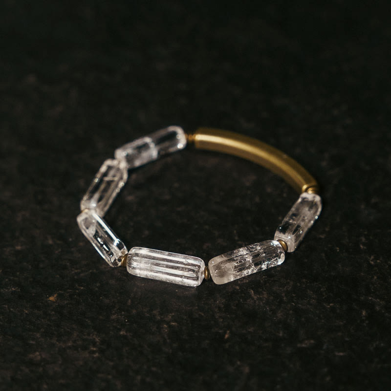 KarmaRipple's Square Ivory Gemstone Bronze Fortune Balancing Bracelet p1