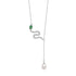 Green-Eyed Snake Pearl White Gold