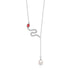Red-Eyed Snake Pearl White Gold
