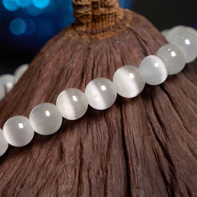 KarmaRipple's Chrysoberyl Cat's Eye Pink Flowers Support Bracelet p3