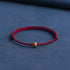 Dark Red Rope / 6mm / Anklet(Circumference 17-30cm)