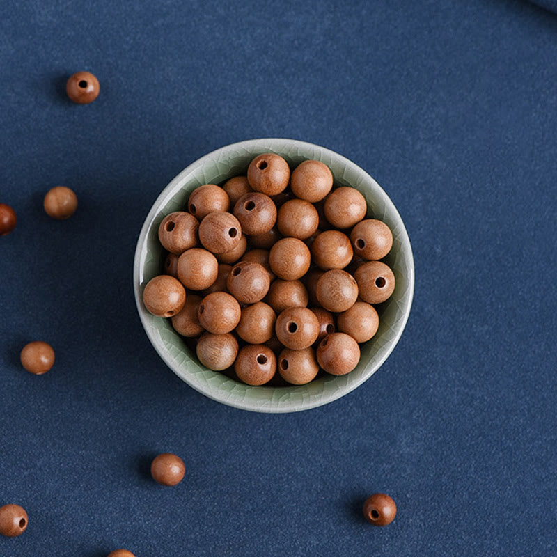 KarmaRipple's Authentic Peach Wood Bead Ward Off Evil Spirits Woven Bracelet p31