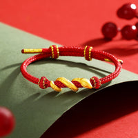 KarmaRipple's 999 Gold Red String Year Of The Snake Protection Bracelet