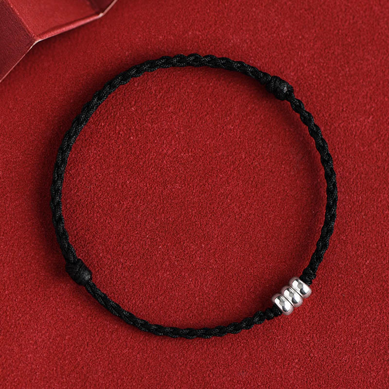 KarmaRipple's 925 Sterling Silver Beadwork Protection Fortune Woven Bracelet Anklet p6