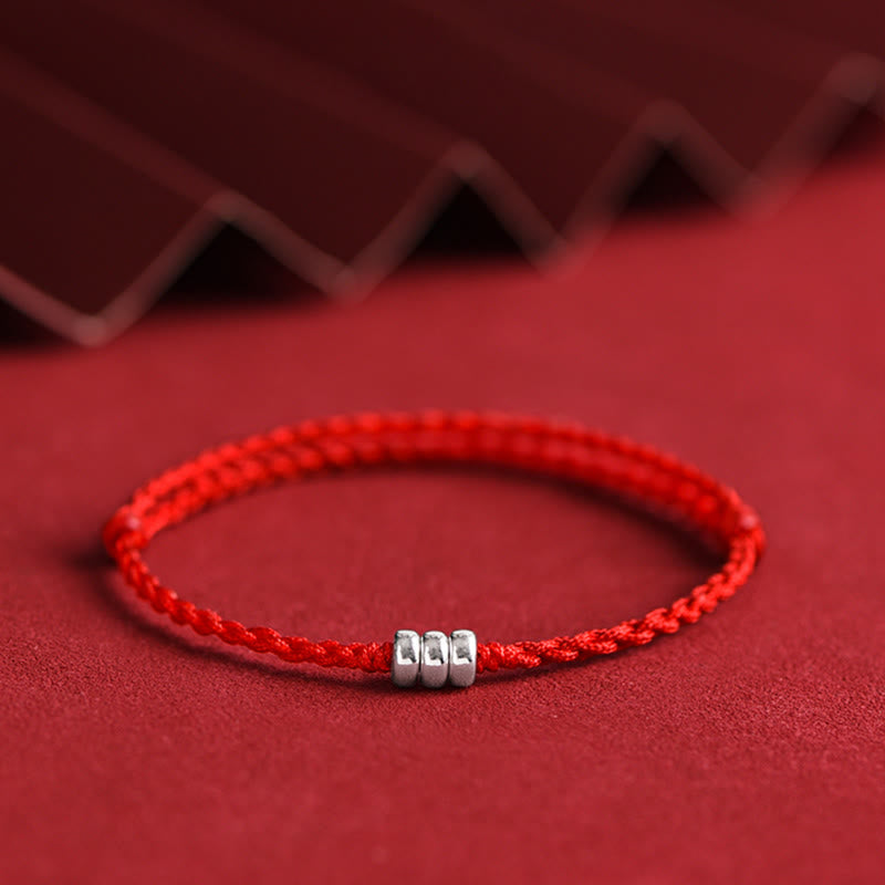 KarmaRipple's 925 Sterling Silver Beadwork Protection Fortune Woven Bracelet Anklet p14