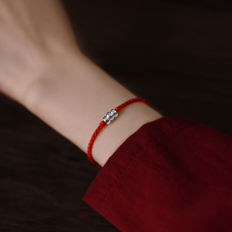 KarmaRipple's 925 Sterling Silver Beadwork Protection Fortune Woven Bracelet Anklet p12