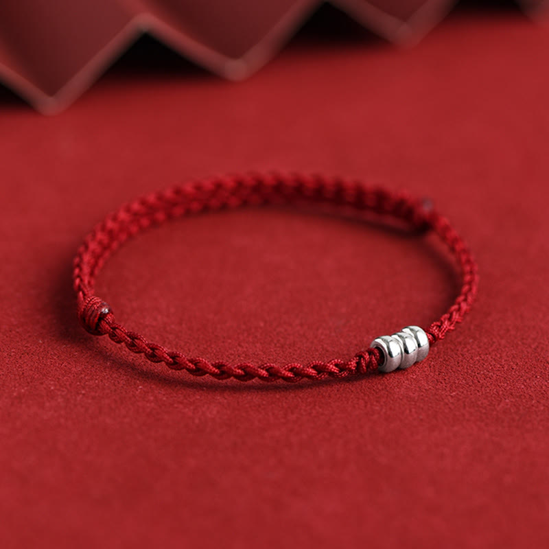 KarmaRipple's 925 Sterling Silver Beadwork Protection Fortune Woven Bracelet Anklet p7