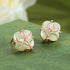 Hetian Jade Earrings / 925 Sterling Silver Plated Rose Gold