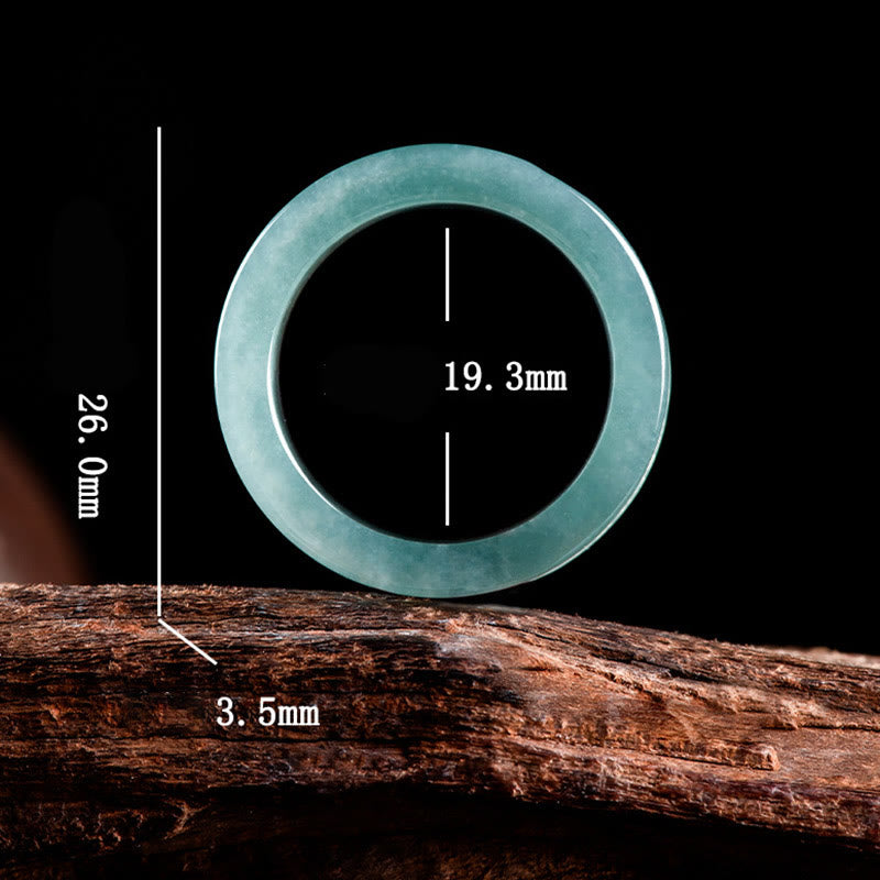 KarmaRipple's Authentic Jade Om Mani Padme Hum Carved Prosperity Ring p9