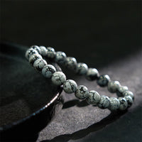 KarmaRipple's Snowflake Obsidian Balance Bracelet