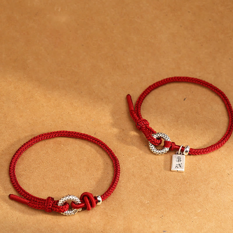 KarmaRipple's 999 Sterling Silver Year Of The Dragon Peace Buckle Fortune Bracelet p3