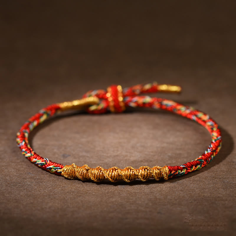 KarmaRipple's Handmade Chinese Zodiac Natal Buddha Fortune Strength Woven Rope Bracelet p18