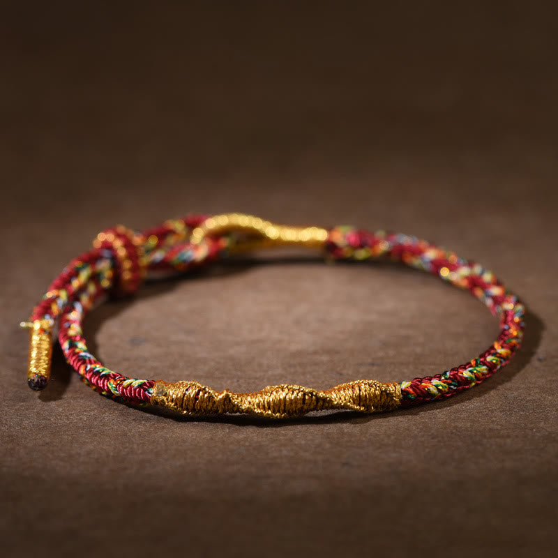 KarmaRipple's Handmade Chinese Zodiac Natal Buddha Fortune Strength Woven Rope Bracelet p25