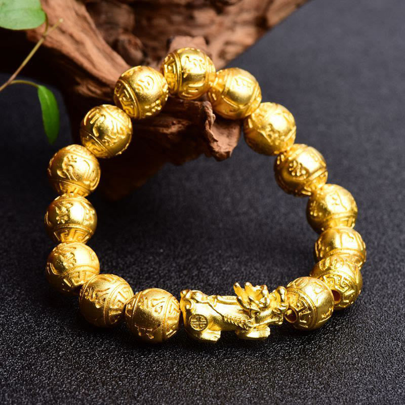 KarmaRipple's PiXiu Om Mani Padme Hum Carved Wealth Bracelet p2