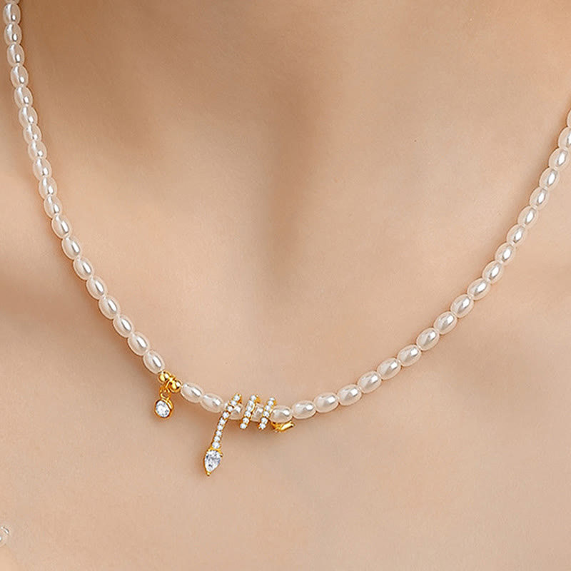 KarmaRipple's 925 Sterling Silver Year Of The Snake Pearl Bracelet Pendant Necklace p13