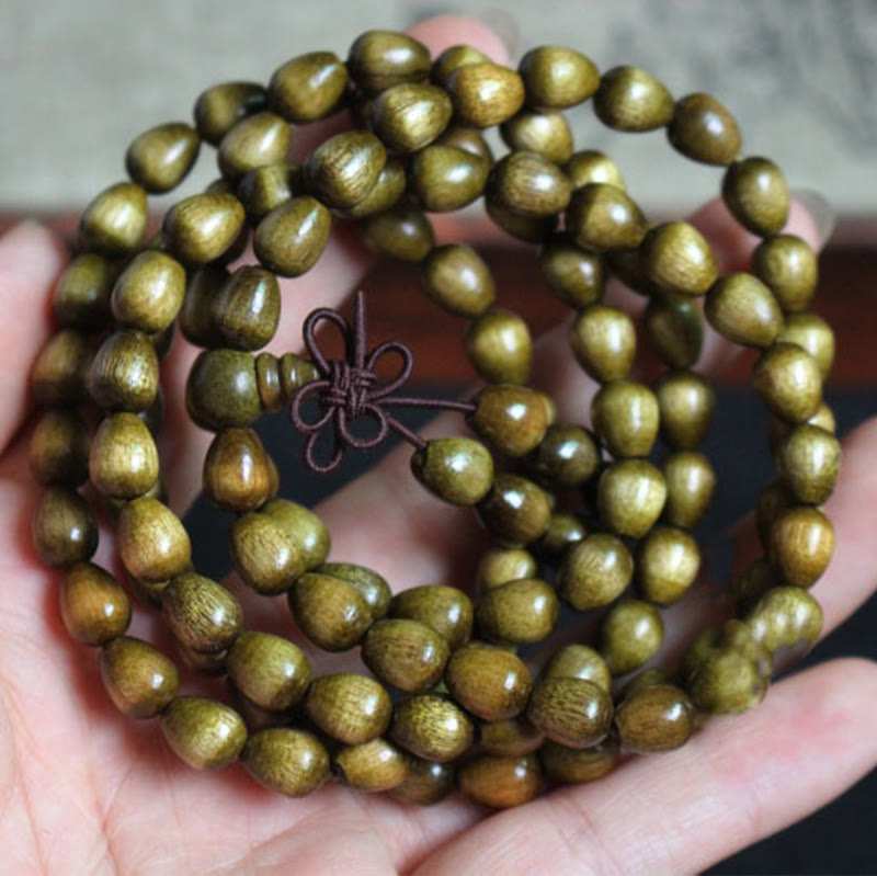 KarmaRipple's 108 Mala Teardrop Beadwork Authentic Phoebe Zhennan Wood Protection Bracelet p4