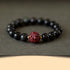 10mm Black Obsidian Cinnabar-Ox