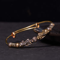 KarmaRipple's Pi Xiu Bronze Brass Fortune Keep Away Evil Spirits Bracelet Bangle