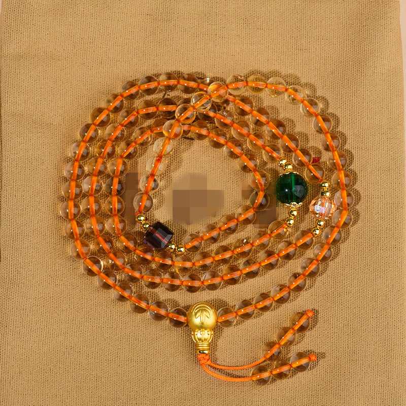 KarmaRipple's 108 Mala Beadwork Citrine Happiness Bracelet p8