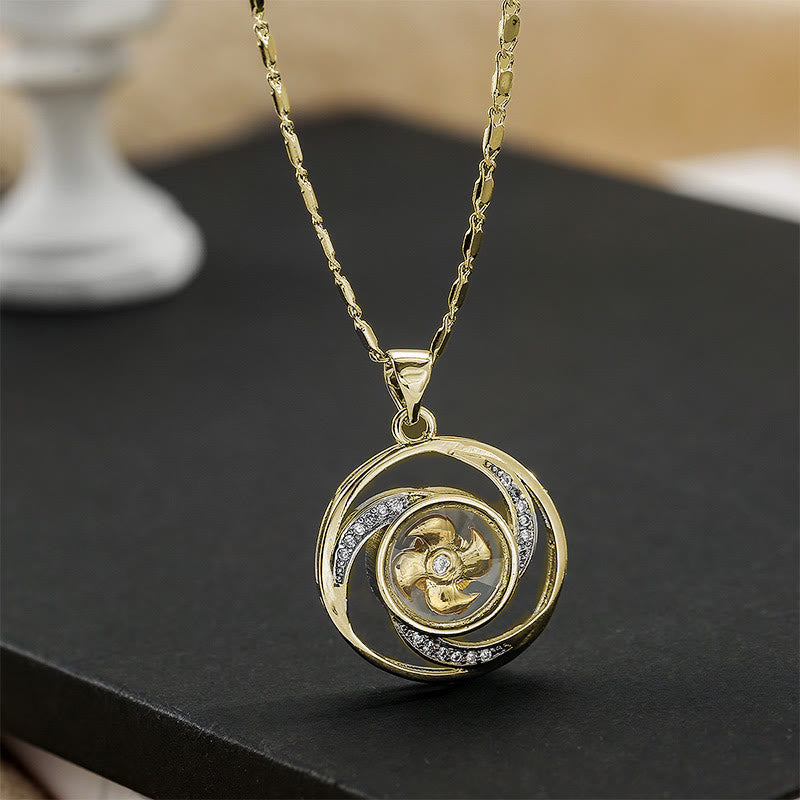 KarmaRipple's Gold plated Bronze Brass Rotatable Windmill Fortune Pendant Necklace p16