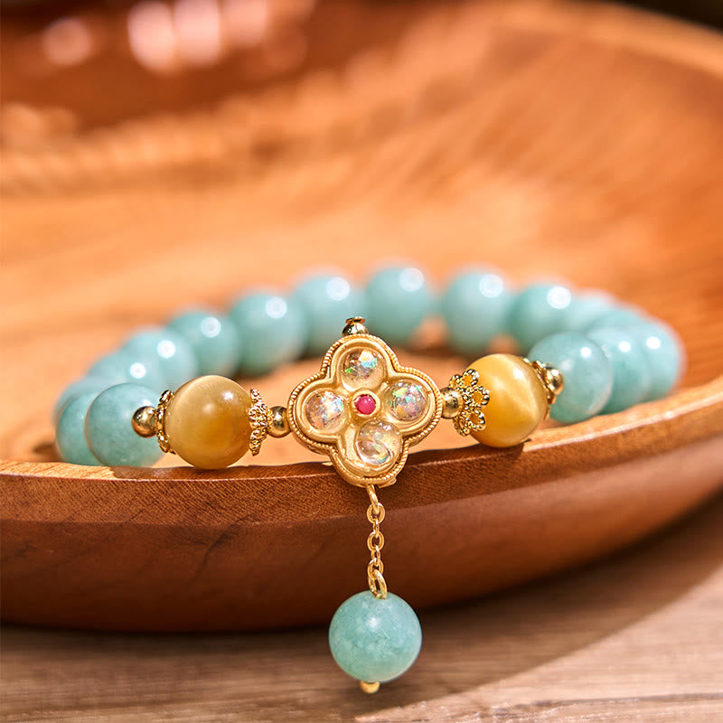 KarmaRipple's Jade Yellow Tiger Eye Prosperity Bracelet p11