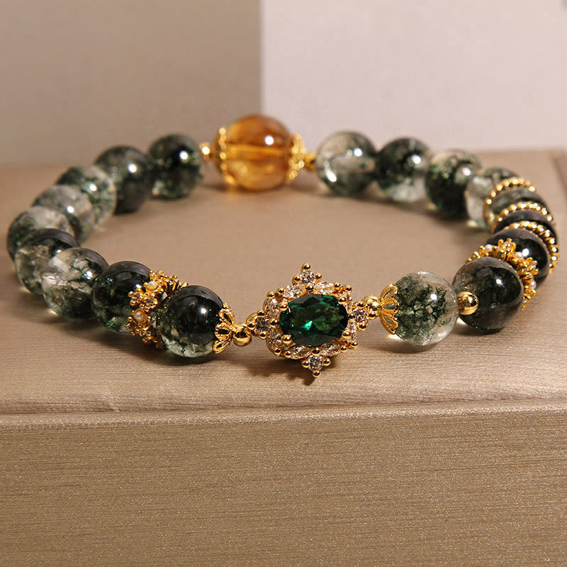 KarmaRipple's Green Phantom Green Gemstone Confidence Bracelet p1