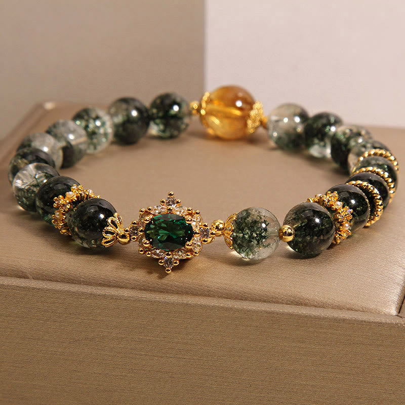 KarmaRipple's Green Phantom Green Gemstone Confidence Bracelet p2