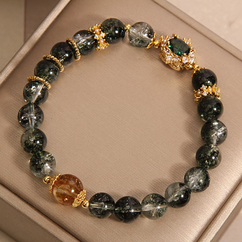 KarmaRipple's Green Phantom Green Gemstone Confidence Bracelet p4
