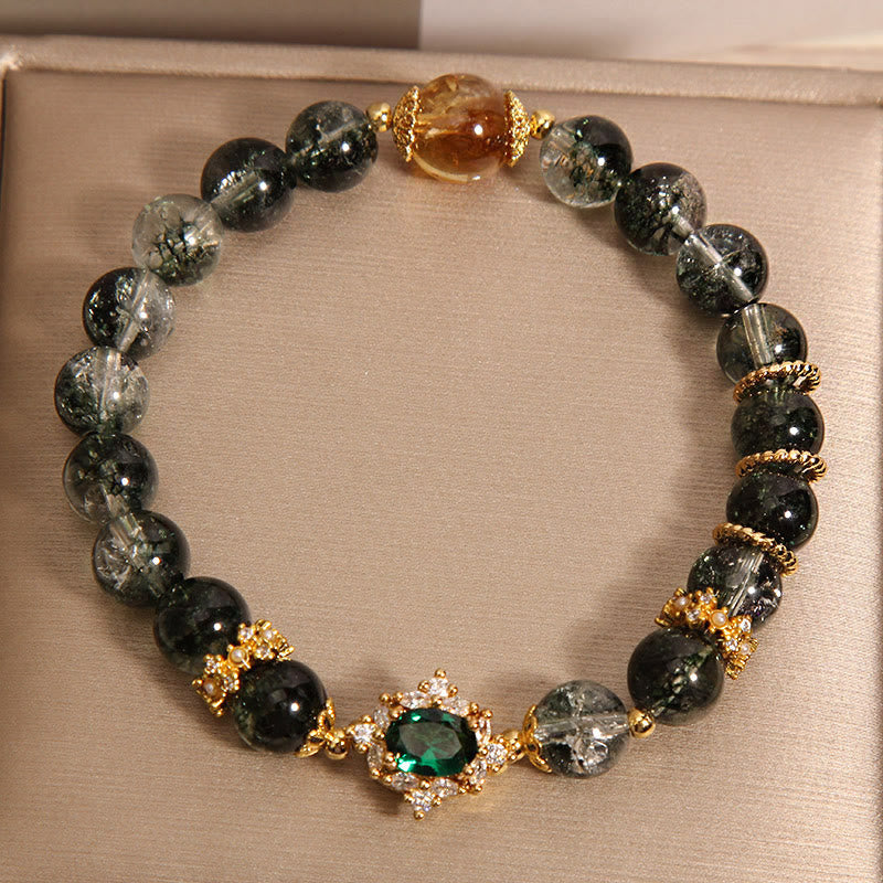 KarmaRipple's Green Phantom Green Gemstone Confidence Bracelet p3