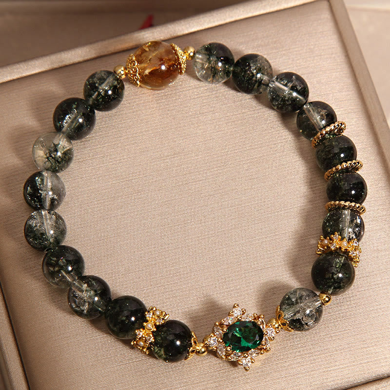 KarmaRipple's Green Phantom Green Gemstone Confidence Bracelet p5