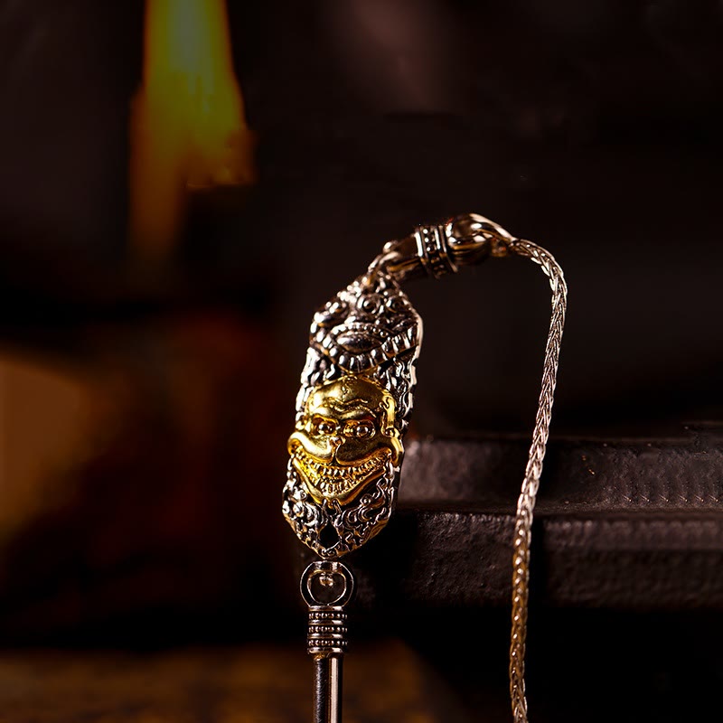 KarmaRipple's 925 Sterling Silver Tibetan Garuda Bird Dragon Snake Wisdom Pendant Necklace p23