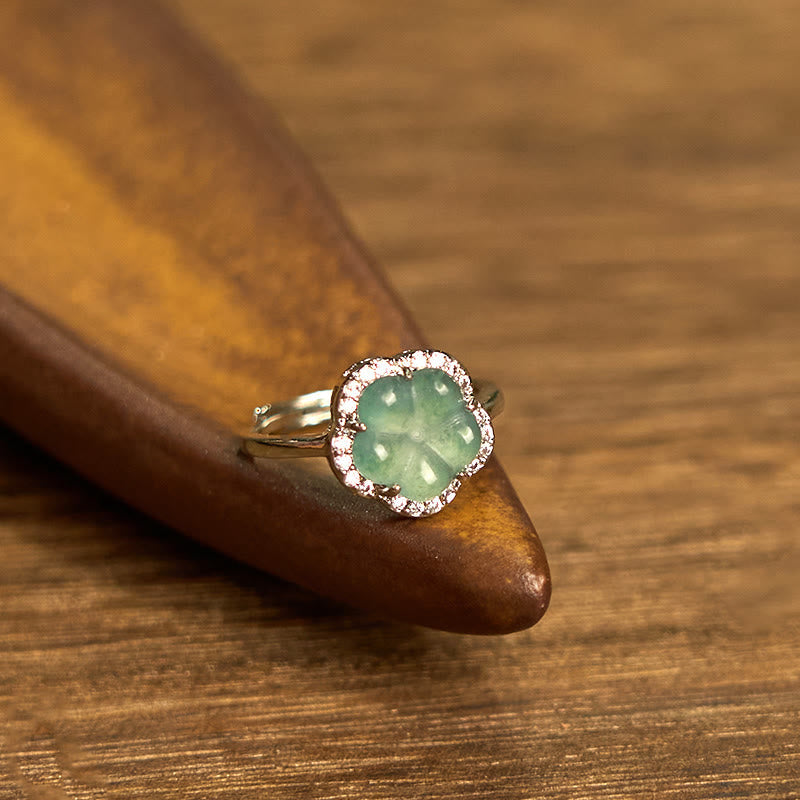 KarmaRipple's Jade Alloy Flower Ring p8