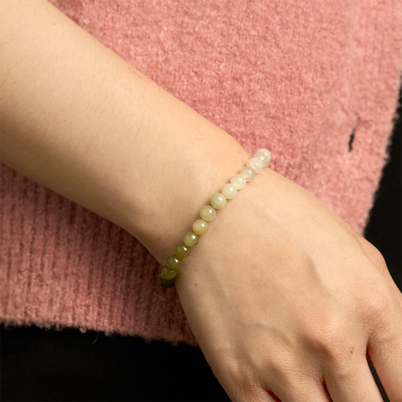 KarmaRipple's Hetian Jade Gradient Color Abundance Bracelet p5