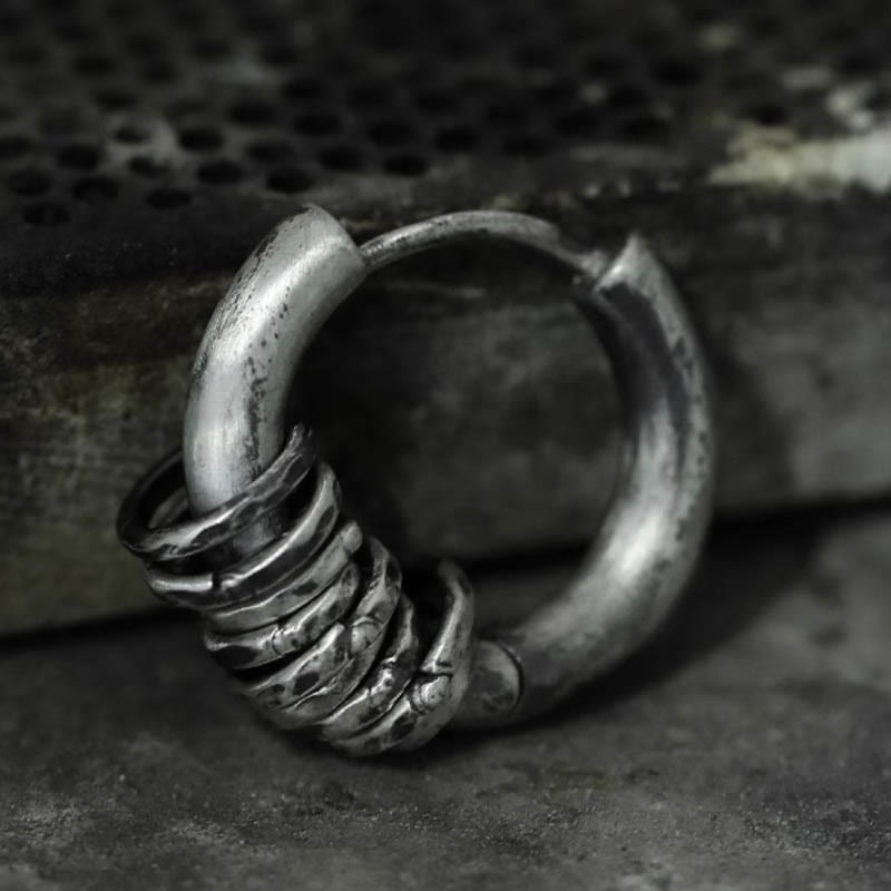 KarmaRipple's 925 Sterling Silver Hand-hammered Protection Earrings p5