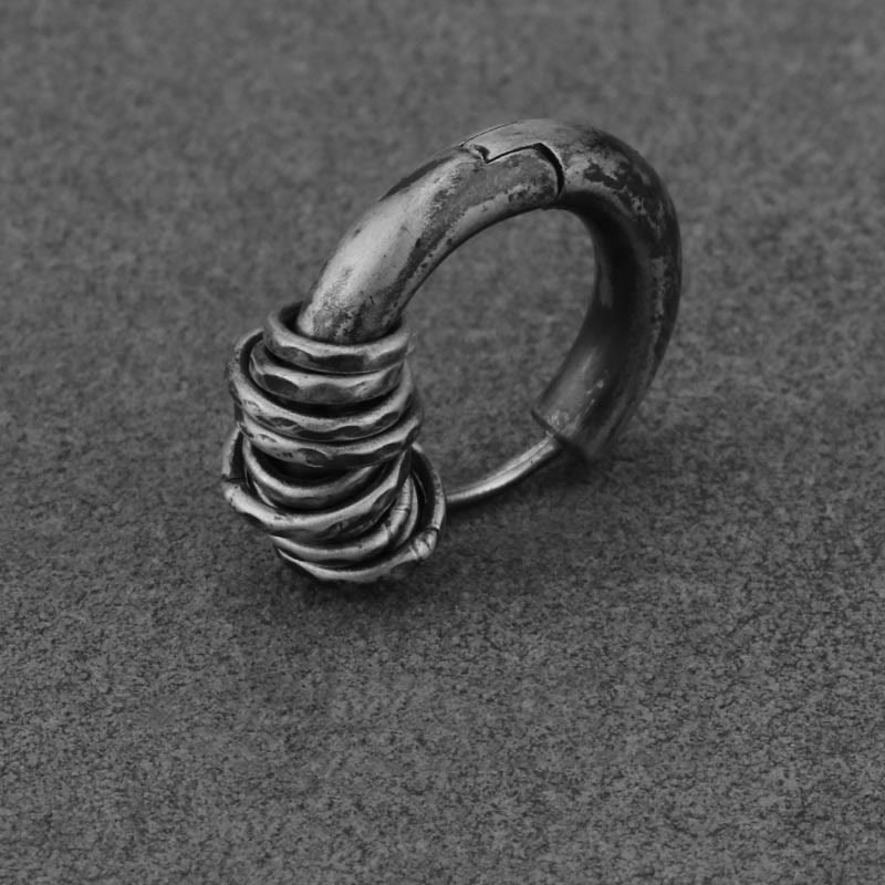 KarmaRipple's 925 Sterling Silver Hand-hammered Protection Earrings p10