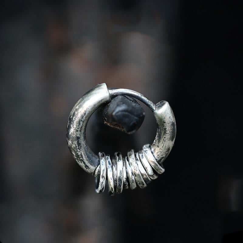 KarmaRipple's 925 Sterling Silver Hand-hammered Protection Earrings p21