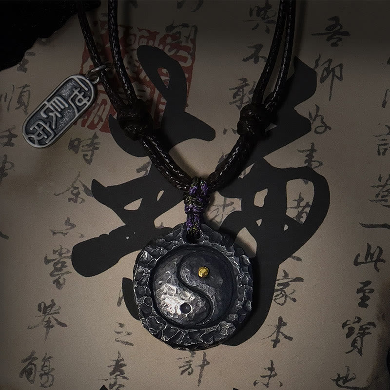 KarmaRipple's 999 Sterling Silver Tai Chi Yin Yang Design Balance Pendant Necklace p2