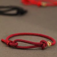 KarmaRipple's Red String 925 Sterling Silver 999 Sterling Silver Coin Fortune Bracelet