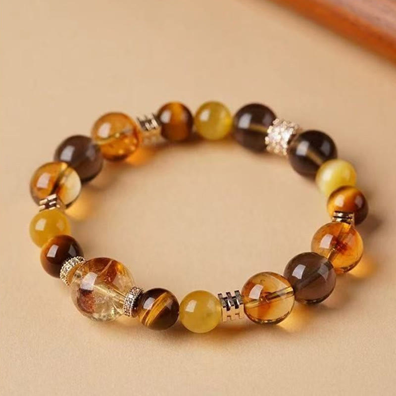 KarmaRipple's Citrine Topaz Tiger Eye Happiness Bracelet p9