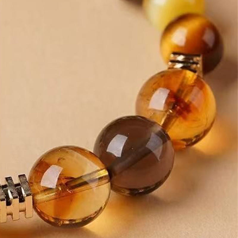 KarmaRipple's Citrine Topaz Tiger Eye Happiness Bracelet p11