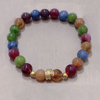 KarmaRipple's Tourmaline Gold Plated Bronze Year of the Snake Love Bracelet